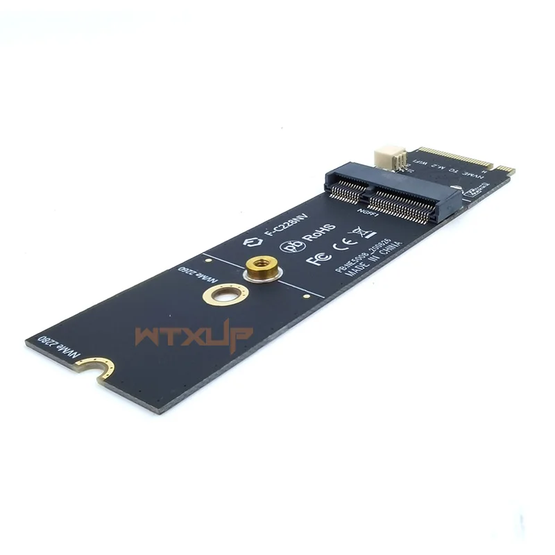 Wifi Adapter M.2 A+E Key to M2 M Key Slot wireless Bluetooth Network Card for BCM94352Z AX200 AX210 NVMe PCI express SSD Port