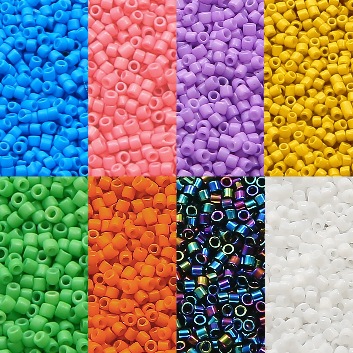 2mm Solid Color 1900Pcs/Lot Glass Spacer Beads Needlework Seed Beads For  Clothing Shoes Supplies Wear Resistant Opaque