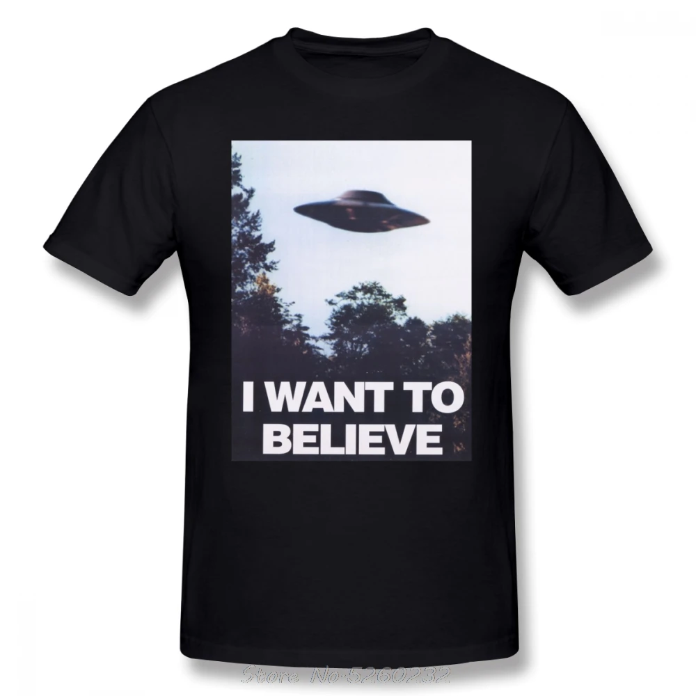 Clown T Shirt The X Files I Want To Believe T-Shirt Men Streetwear Tee Shirt Awesome 4xl Printed  Cotton Short-Sleeve Tshirt