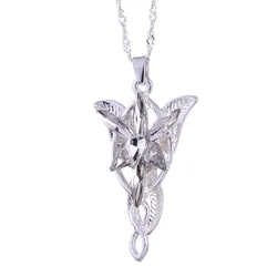 20PCS/Lot Arwen Evenstar Necklace The Elves Princess Fashion Crystal Cubic Zirconia Stone Pendant For Women Wedding Gift