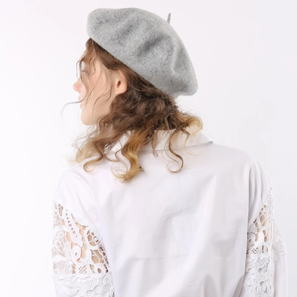 Wool Beret Female Embroidery Birds Cute Berets Caps For Women French Painter Hat Fashion