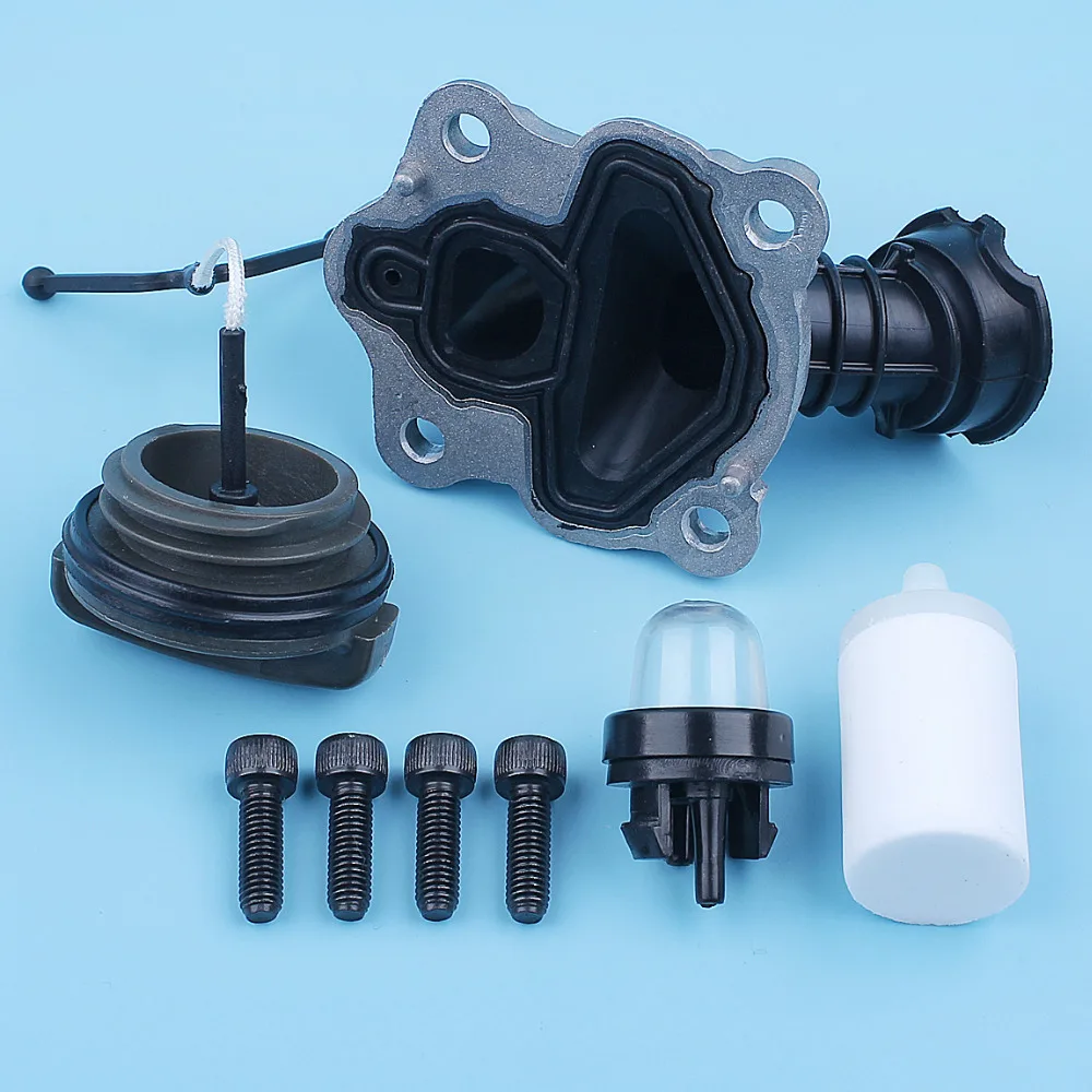 Imagem -06 - Coletor de Admissão de Inicialização da Tubulação de Entrada Kit Tampa Gás Borracha Assy para Husqvarna 445 450 445e 450e Rancher Motosserra 544082301 Peças Reposição