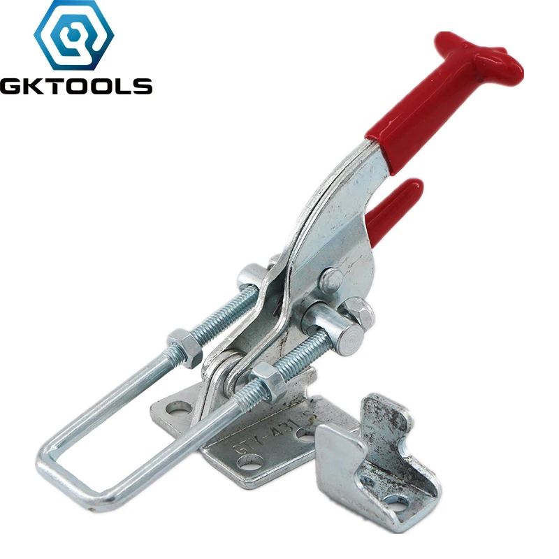 

Hot Sale GTY-431S Latch Handle Toggle Clamps With Self Lock Device Horizontal U-Hook Clamp With Lock Plus,300KGS Capacity