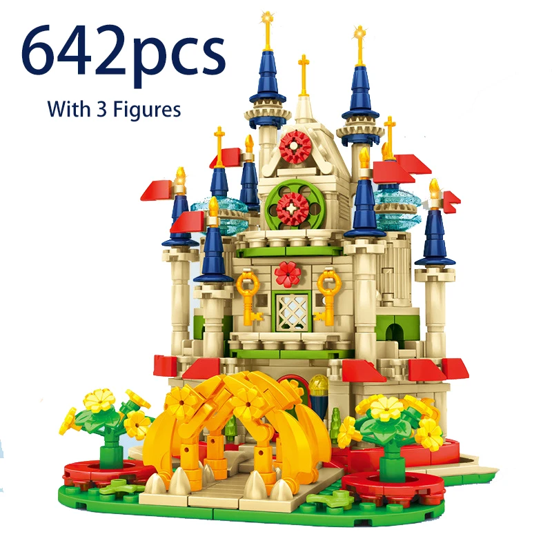 New Princess Castle Model Building Blocks With Girls Palace Bricks Set Educational Play House Toys for Friends Christmas Gifts