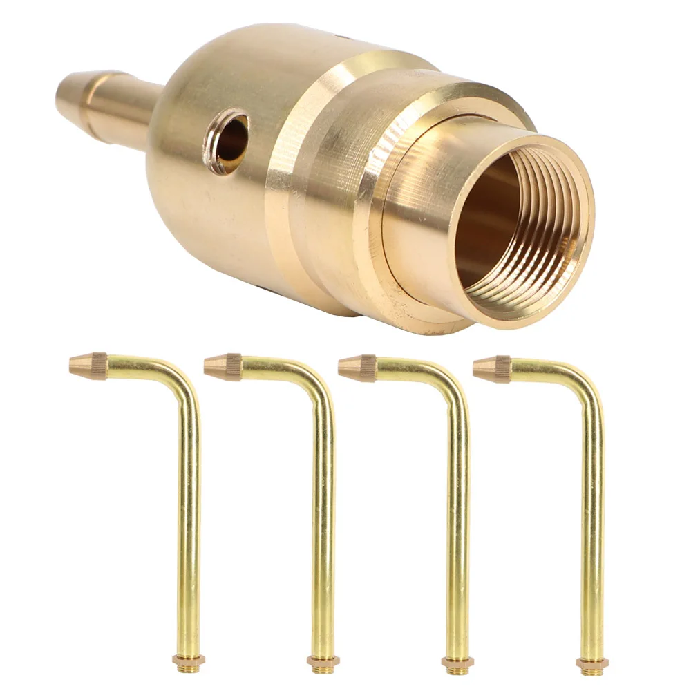 New 1/2'' 3/4'' 1'' 1.5'' 2'' Brass Rotating Fountain Nozzle Garden Pond Courtyard Water Landscape 4-Arm Sprinklers Spray Head