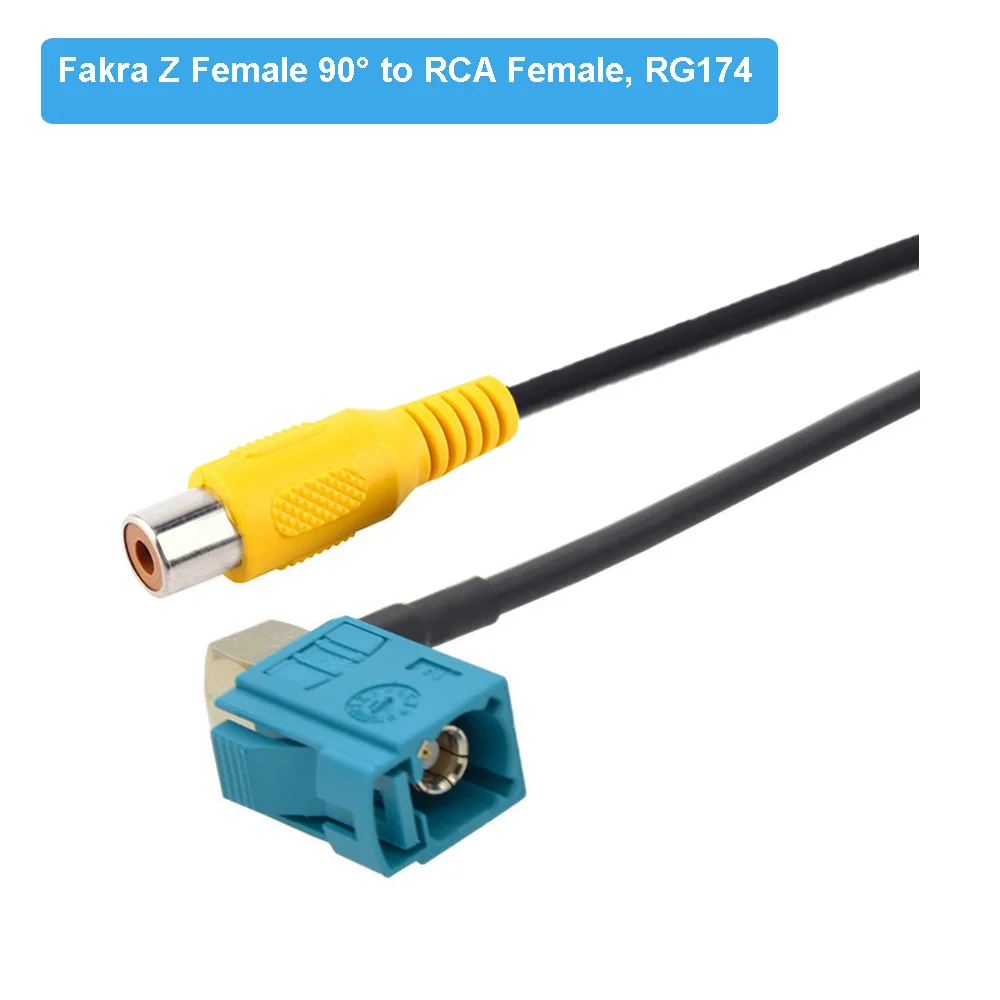 Fakra Z Female to RCA Female Video Cable Adapter Car Reversing Rear View Camera Adapter Cables for Mercedes benz for Ford