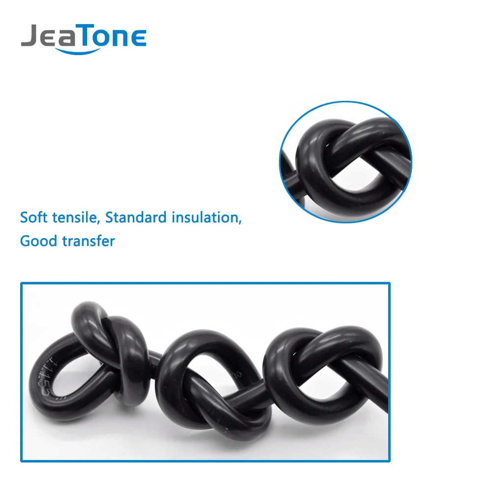 JeaTone Tuya smart Video intercom Extend Cable 4x0.12mm 20 meters Tinned copper Wire Free shipping