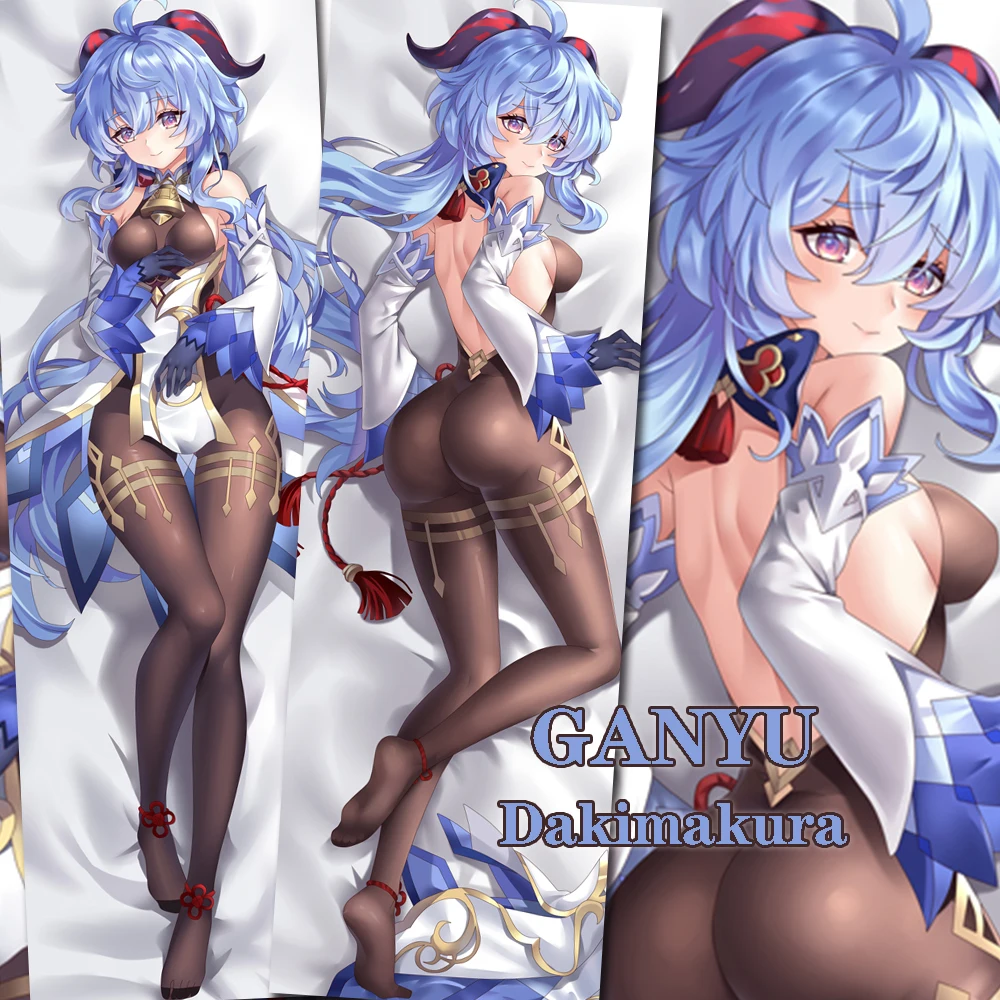 

Подушка Game Genshin Impact Ganyu, Женская подушка Dakimakura, Двусторонняя Подушка для обнимания тела, подстилка для спальни, наволочка для косплея