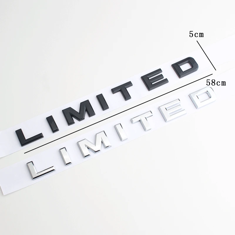 Chrome LIMITED Car Front Hood Side Badge Emblem Sticker Decals Letters for F150 F250 F350 Accessories