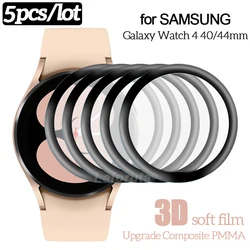 Screen Protector for Samsung Galaxy Watch 4 40mm 44mm Full Cover 3D Curved Ultra-thin HD Protection Film for Active 2 (Not Glass