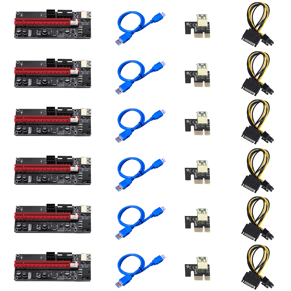 usb 30 pci e riser ver 009s express 1x 4x 8x 16x extensor riser adaptador cartao sata 15pin a pinos cabo de alimentacao pecas mais novo ver009 01