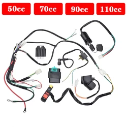 Full CDI Wire Harness Assembly Wiring Kit Fit 50/70/90/110/125CC Quad Dirt Bike ATV Go Kart For Dune Buggy