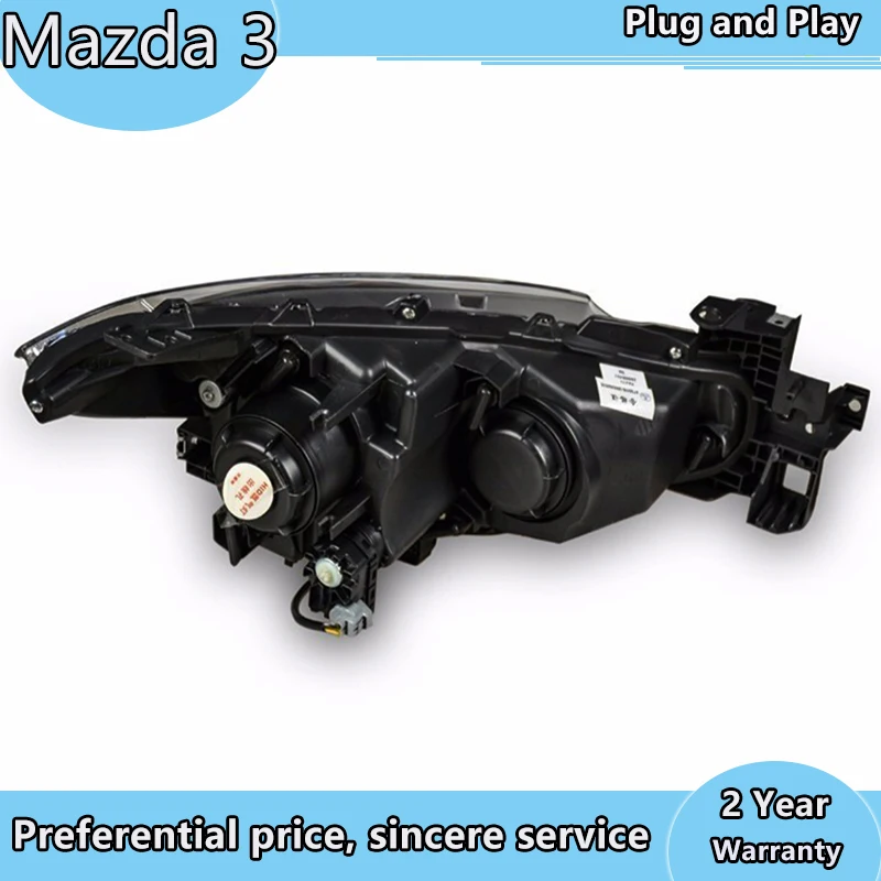 Car Styling for Mazda 3 Axela Headlight 2014-2016 New Mazda3 Head Light DRL Hid Head Lamp Angel Eye Bi Xenon Accessories