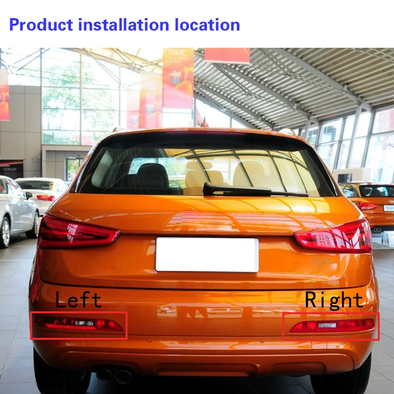 for Audi Q3 2013-2015 Rear bumper lights, backup lights, rear-end collision prevention lights, brake lights assembly - Image 6
