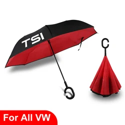 Reverse Double Layer Umbrella Inverted Accessories For VW TSI TDI 4Motion Polo Golf 5 6 7 MK6 MK7 Touran Tiguan CC Passat Bora