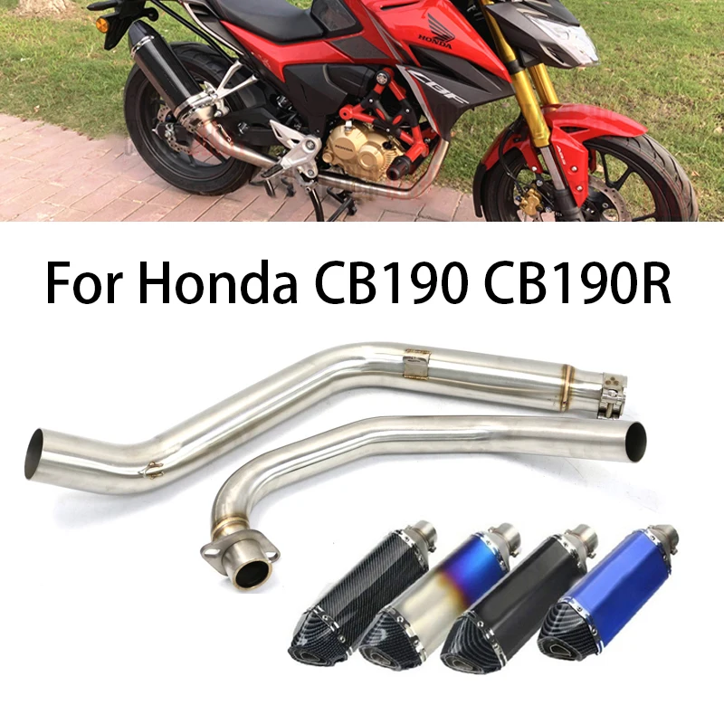 For Honda CB190 CB190R CB 190R CBF190R F190 51mm Motorcycle Exhaust Front Pipe Muffler Middle Link Connect Pipe Slip-On