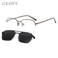 CEOFY Polarized Sunglasses Men Clip on Brand Designer Optical Myopia Eyeglass Prescription Glasses Multifunction