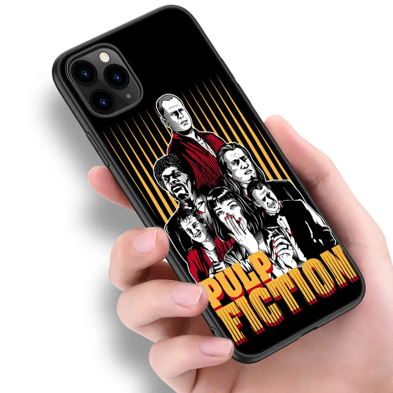PULP FICTION MOVIE POSTER Phone Case For Apple iPhone 13 12 Mini 11 Pro Max XR X XS MAX 6 6S 7 8 Plus 5 5S SE 2020 Black Cover image 2