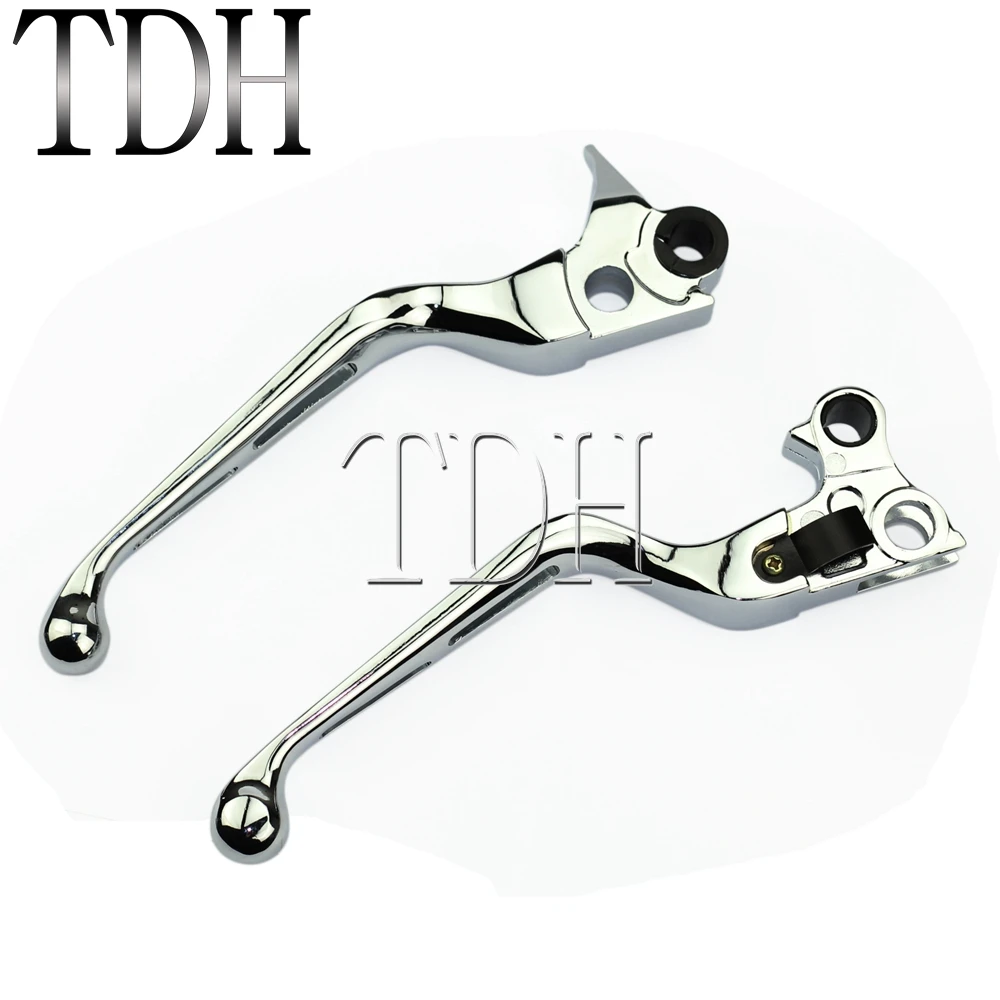 Chrome Motorcycle Handle Grips Brake Clutch Handle Levers For Harley Softail Dyna Sportster Road King Street Glide FXD FXS FLST