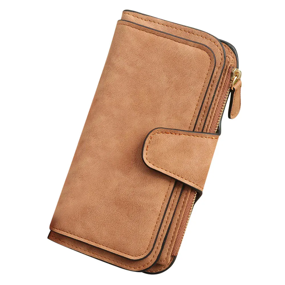 Hot Sale Ladies Retro Wallet Women Simple Fashion Wallets Purse Multiple Slots PU Long Design Wallet New Cartera Mujer