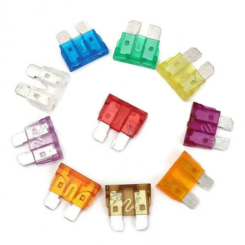 50PCS Medium Auto SUV Car Truck Blade Fuse 3A 5A 7.5A 10A 15A 20A 25A 30A 35A 40A Universal Car Interior Accessories Car Styling