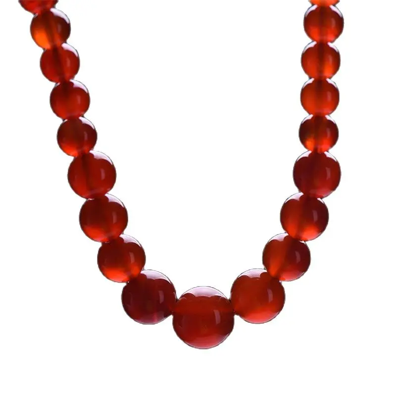 

CHINA Genuine Natural Red Agate Necklace Female Red Agate Crystal Necklace Jewelry