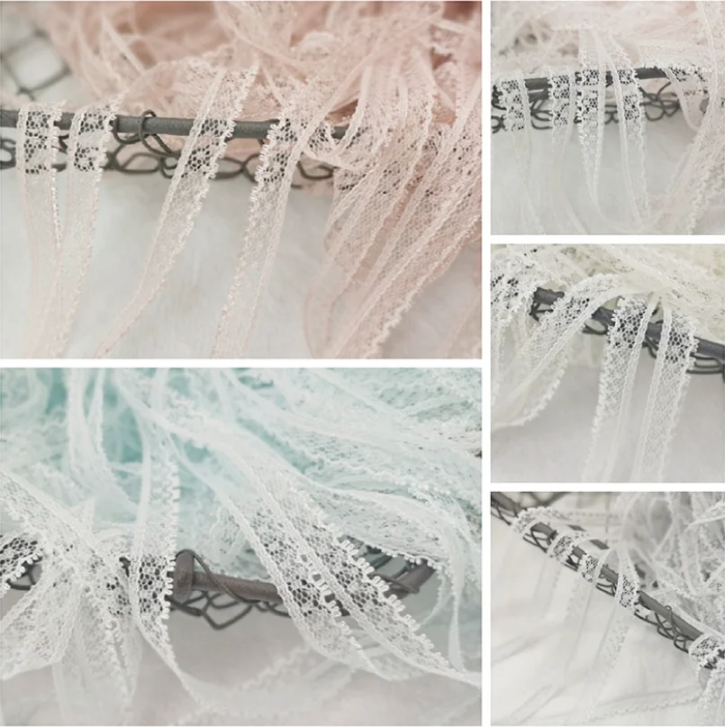 5 متر/وحدة عرض 0.8 سنتيمتر عالية الجودة منقاد رمش نقطة الدانتيل زين تريم الشريط DIY الملابس اللباس BJD اكسسوارات