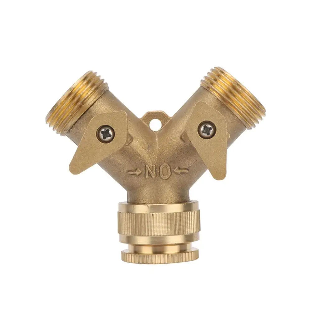 

1/2" Female Thread to 3/4" Male Thread Y Shaped Valve Two Way Water Splitter Water Faucet Adapters Plumbing Pipe Fittings