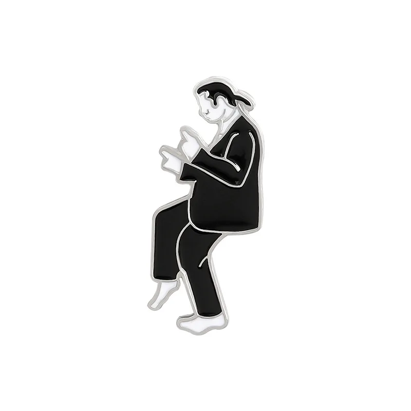 Pulp Fiction Enamel Pins Disco Impromptu Swing Dance Brooches Badges Fashion Movie Pin Gifts for Friends
