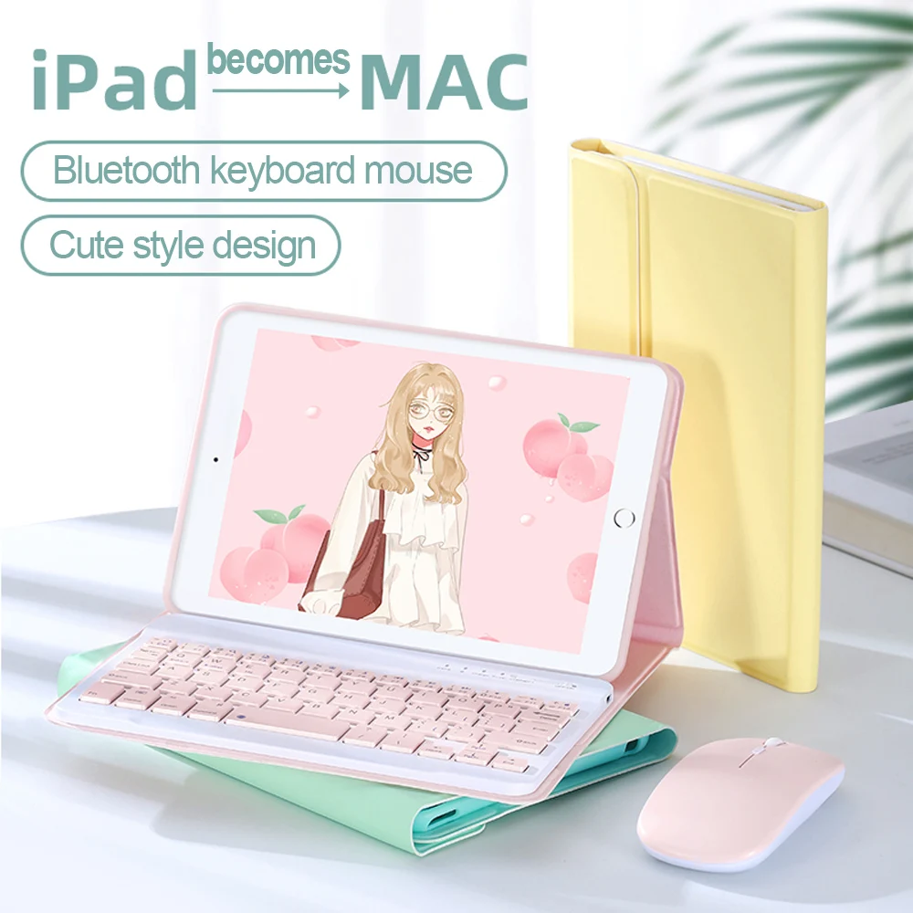 Case For iPad Mini 6 Case For iPad Mini 1 2 3 4 5 7.9 8.3 inch Bluetooth Keyboard Mouse Leather for iPad Mini 2021 Case Cover