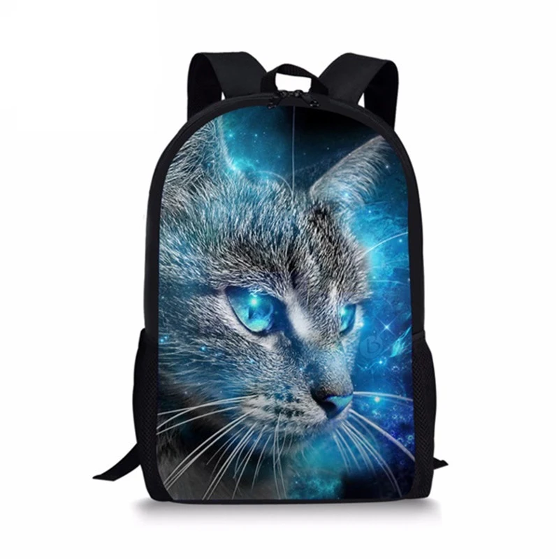 Children School Bags for Girls Cute 3D Galaxy Cat Prints Teenager Simple Primary Backpacks Students Satchel New 2021