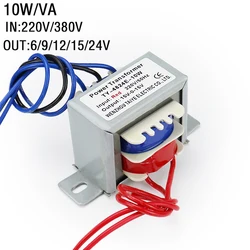 Autotransfor 10W/VA Power transformer AC220V to 6V 9V 15V 24V EI  AC380V to AC24V Electronic Voltage Transformer