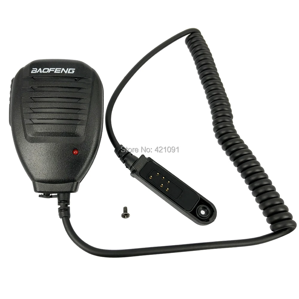 PTT Bahu Mikrofon Speaker MIC untuk Baofeng A58 BF-9700 UV-9R Plus GT-3WP R760 82WP Waterproof Walkie Talkie Radio Dua Arah