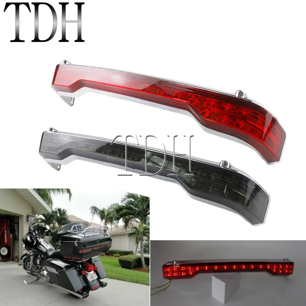 

For Harley Touring 14-18 Motorcycle King Tour Pak Pack LED Rear Taillight Brake Tail Lamp Light Tri Glide FLHTK FLHT FLTR FLHTCU