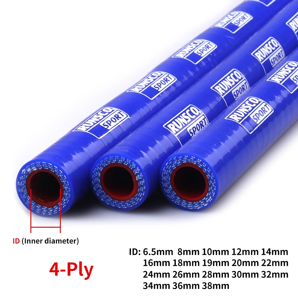 Mangueira de refrigeração reta em silicone, Intercooler, Turbo, Azul, Vermelho, Preto, 1m, 12mm, 14mm, 16mm, 19mm