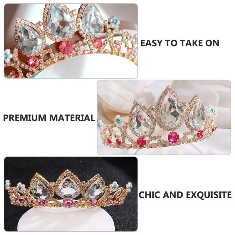 One crystal diamond headdress headdress headdress hair ornament women\'s crown beautiful fashionable