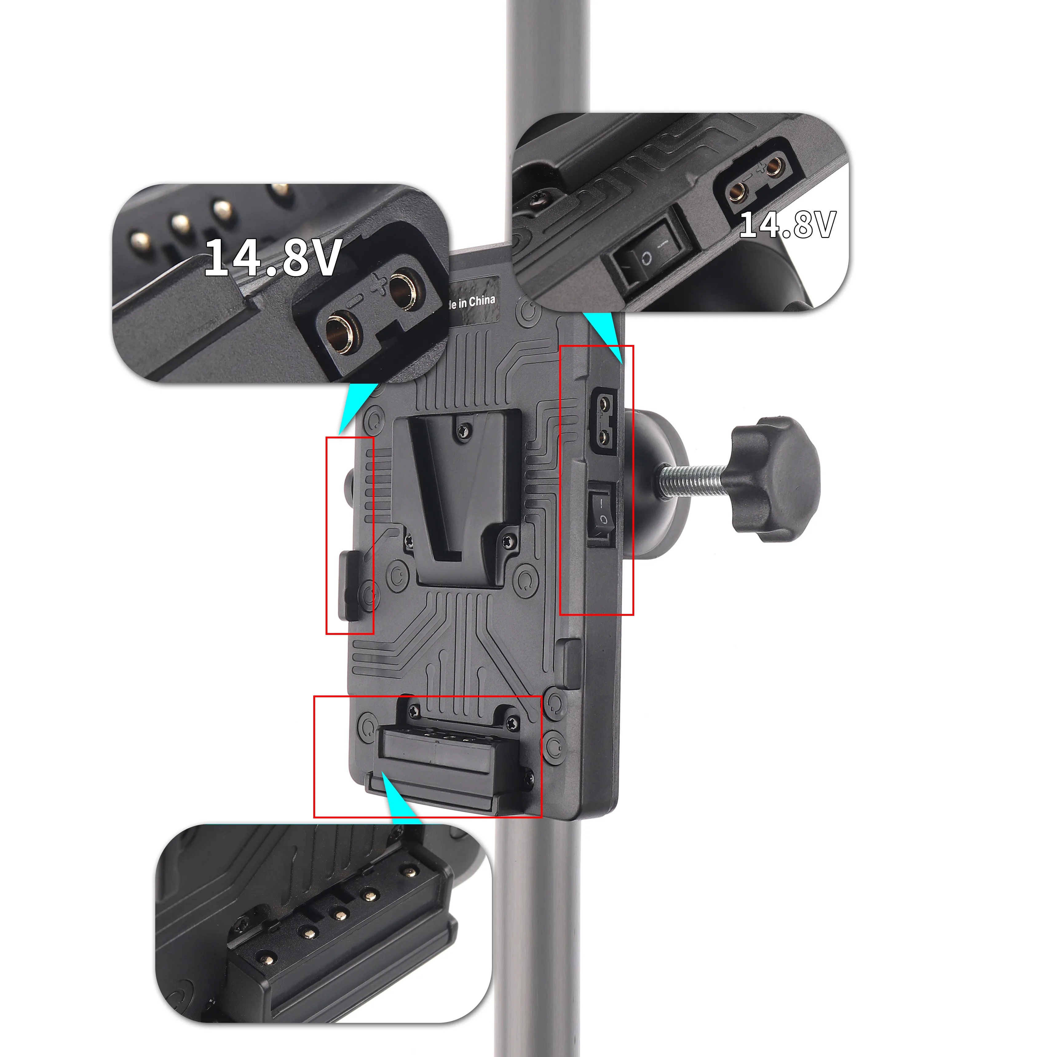 

FOTGA BP Battery Back Pack Adapter V-Lock Mount Plate for Sony D-Tap DSLR Rig External