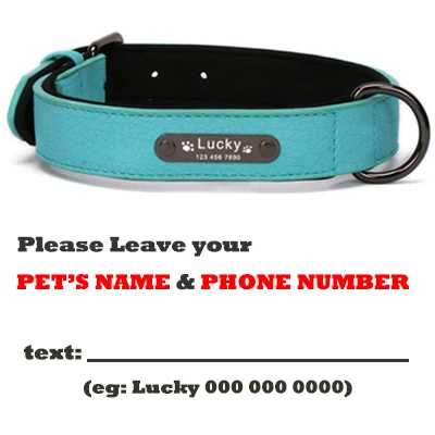 Personalized Dog Collar Leather Pet Tag Collar for Dogs Big Dog Collar for Small Dogs Wide Custom Large Dog Collar Pet Product