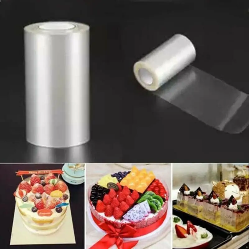 1 Roll Cake Surround Film Transparent Cake Collar Kitchen Acetate Cake Chocolate Candy For Cake Baking Durable 8cm*10m/10cm*10m