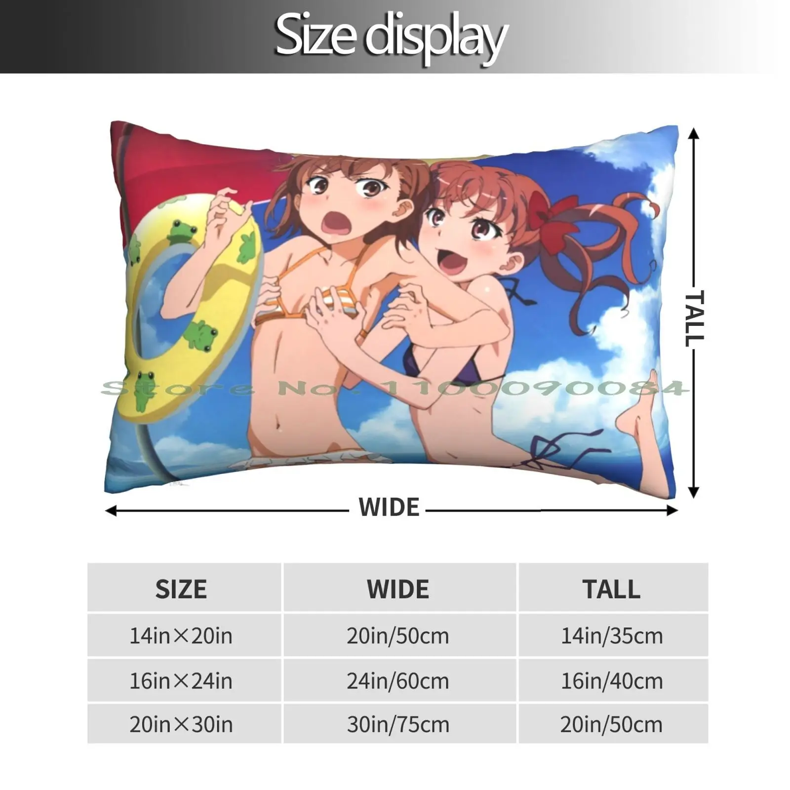 Misaka & Shirai Beach Pillow Case 20x30 50*75 Sofa Bedroom Julie And The Phantoms Luke Julie And The Phantoms Alex Julie And