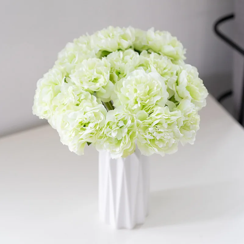 Bouquet de Pivoines Artificielles Roses, Grande Fausse Fleur, Décoration de Centre de Table de Mariage, Salon, Chambre à Coucher