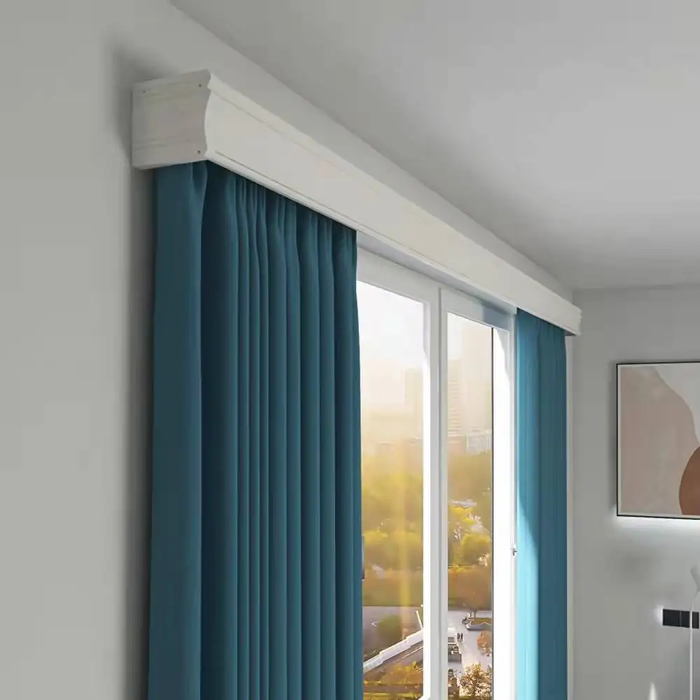 

Curtain Double Tracks and Pelmet Ceiling or Wall Mounting Customize Lengthfor Living Room Bedroom