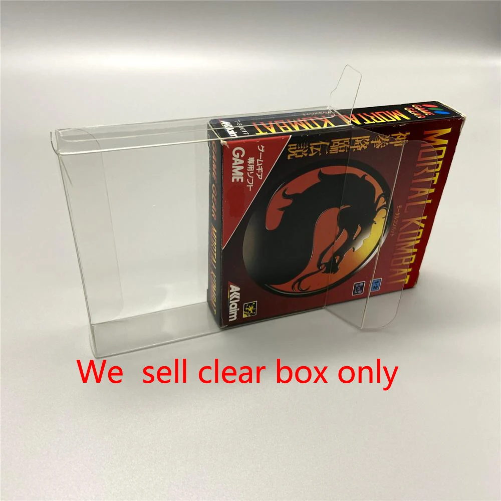 Clear transparent box For Sega For GAME GEAR GG  game cartridge card  Display    storage PET  protective Box