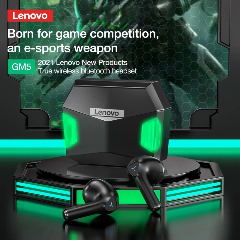 100% Nieuwe Originele Lenovo LP6 GM1 GM5 Tws Gaming Oortelefoon Draadloze Buletooth Hoofdtelefoon Met Dual Mode Headset Mic Muziek Oordopjes