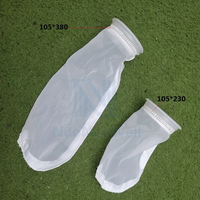 1pc White Aquarium Filter Bags Fish Tank Nylon Socks Light Weight Mesh Bag 200 Micron Filters 105*230mm 105*380mm