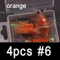4pcs size 6 orange