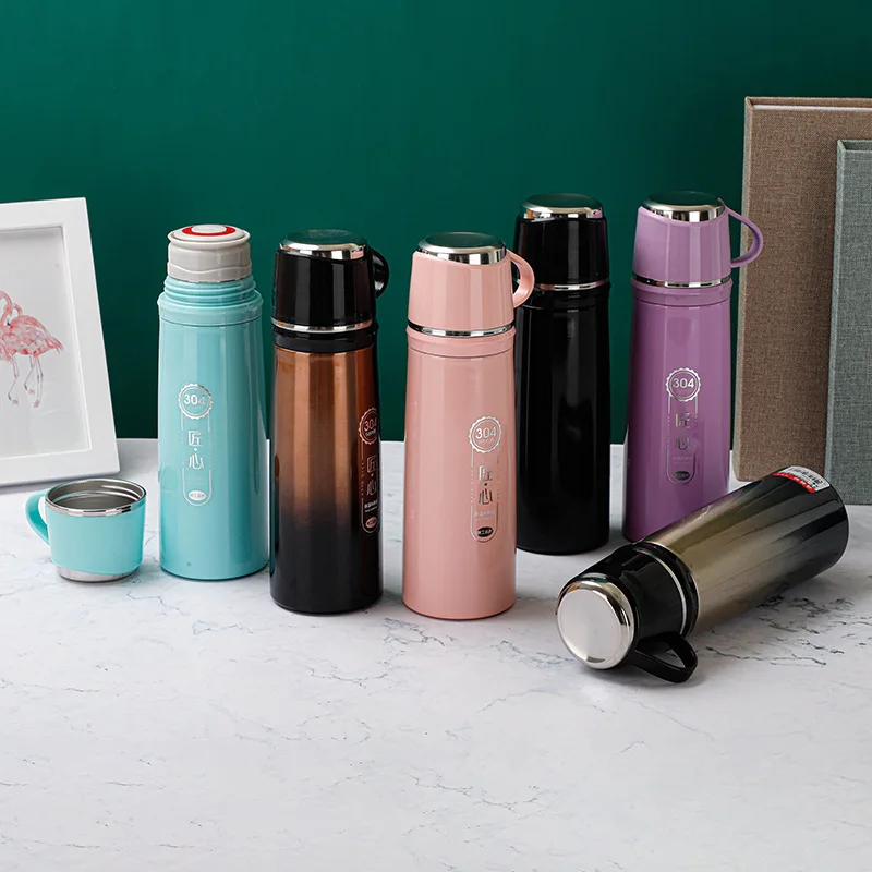 

New Business Simple Bullet Mug Portable Double-layer Vacuum Insulation Bottle Travel Sports High-end Thermos Bottle