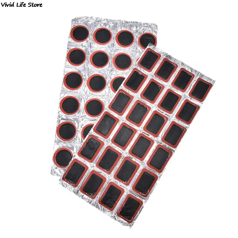 Bike Repair Kits 24Pcs/Tire Tyre Tube Rubber Puncture Patches Set Cycling Puncture Patch Bicycle Motor Bike (Not Contain Glue)