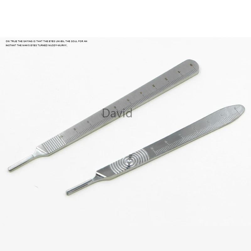 Stainless Steel Knife Handle Blade Holder,Titanium Surgical Knife Handle Cosmetic Surgery Tool Handle