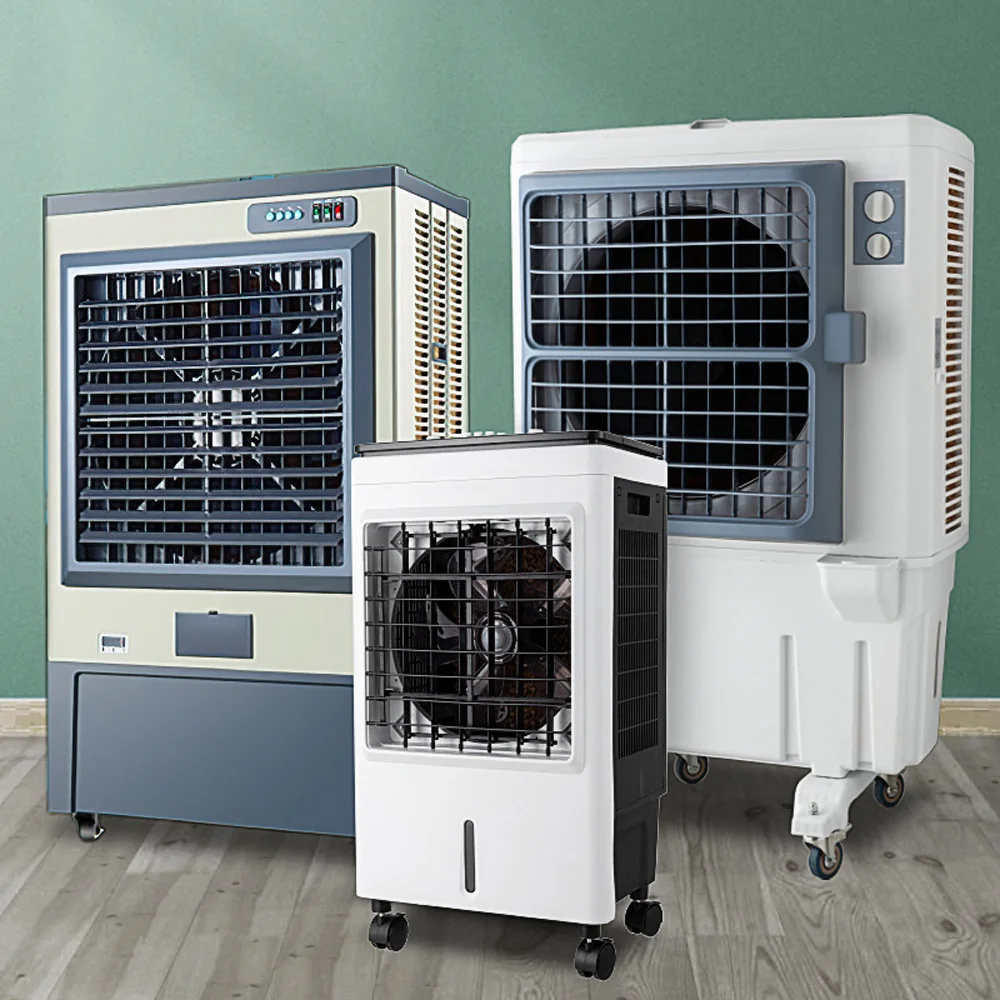 Industrial Evaporative Air Cooler Mobile Household Water-Cooled Air Conditioner Cold Wind Electric Fan